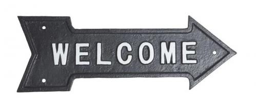 Skylt - Welcome - 30 x 10 cm - www.frokenfraken.se