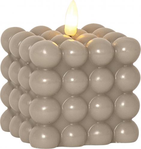 Blockljus - Flamme Dot - Beige - LED - 8,5 x 9,5 cm - www.frokenfraken.se