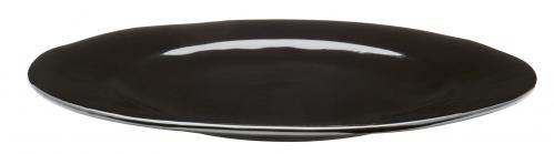 Tallrik - Stengods Svart - 4 st - Ø37 cm - www.frokenfraken.se