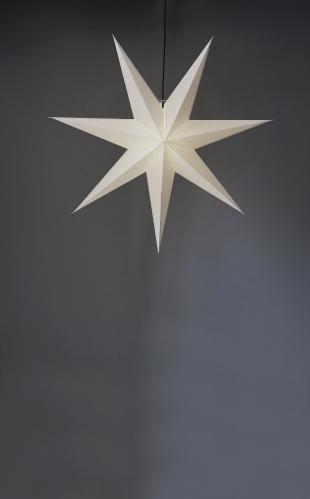 Julstjrna - Frozen Vit - inkl svart textilsladd - 70 cm - www.frokenfraken.se