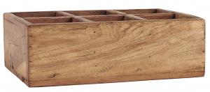 Låda med 6 fack - 30 X 20 X 10 CM - www.frokenfraken.se