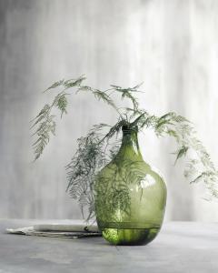 Glasflaska - Grön - Damejeanne - 30 cm - www.frokenfraken.se