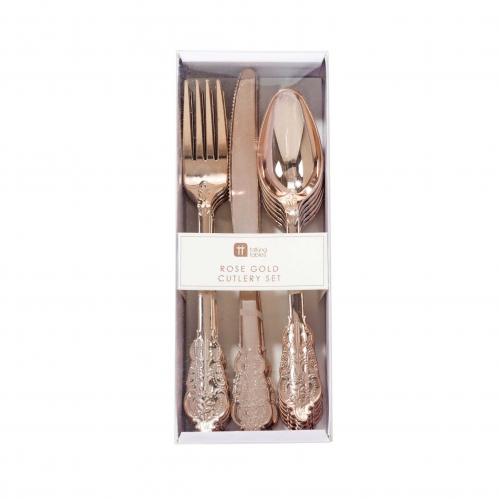 Plastbestick - Rosé Guld - 6 st - www.frokenfraken.se