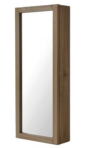 Nyckelskp - Tr - Brun med spegel - 20 x 8 x 50 cm - www.frokenfraken.se