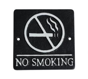 Skylt - No Smoking - 12,5 x 12,5 cm - www.frokenfraken.se