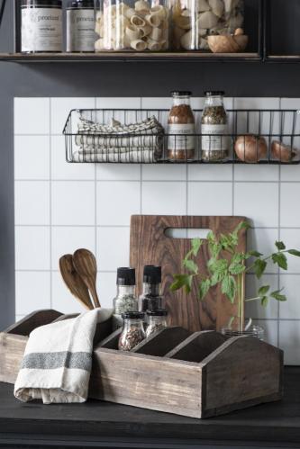 Trälåda - Stora fack - 25,5 x 13,5 x 53 cm - www.frokenfraken.se