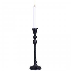 Ljusstake Lilian Svart Stor - Ø 8,5 x 28 - www.frokenfraken.se