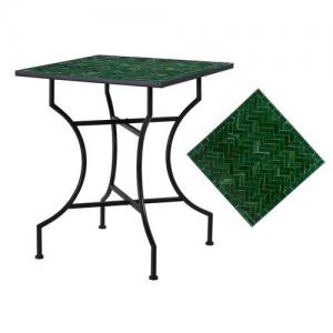 Trädgårdsbord - Grön Mosaik - Järn - 60 x 60 x 72 cm - www.frokenfraken.se