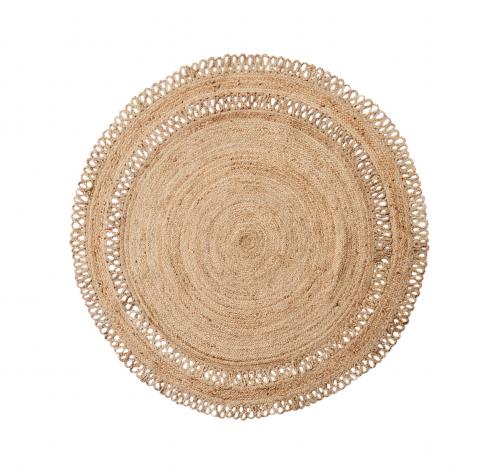 Matta - Boho - Rund Jute - Ø180 cm - www.frokenfraken.se