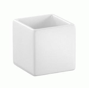 Skål - Vit - KUB - 6 cm - www.frokenfraken.se