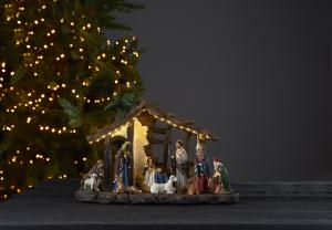Julkrubba med belysning - 25 cm - www.frokenfraken.se