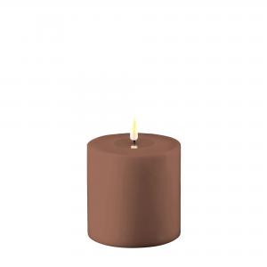 Batteriljus - Blockljus - Mocca - Real Flame - Utomhus - 10 x 10 cm - www.frokenfraken.se