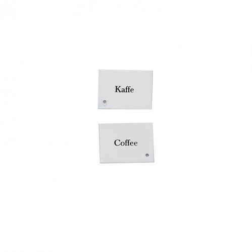 Kaffeburk - Creme - Med sked och skylt - 24,5 x 7,5 x 11,5 cm - www.frokenfraken.se