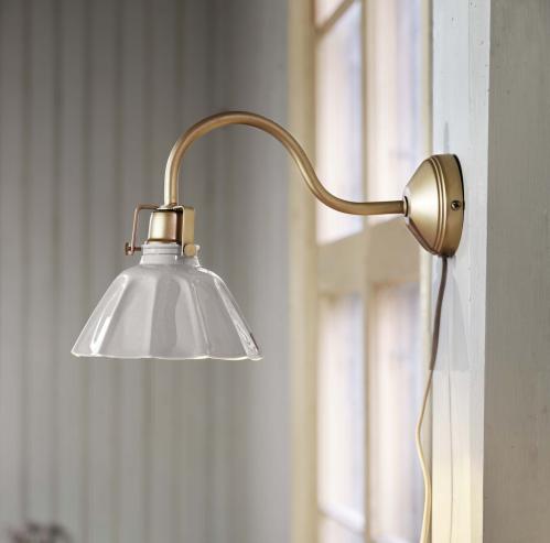 Vgglampa - Margareta - Beige/Mssing - 18 x 33 x 17 cm - www.frokenfraken.se