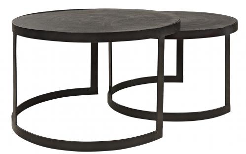 ALANSO coffee table 2-set black alu/iron - www.frokenfraken.se