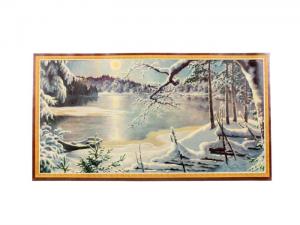 Julbonad - Vinterlandskap med is - 42 x 23 cm - www.frokenfraken.se