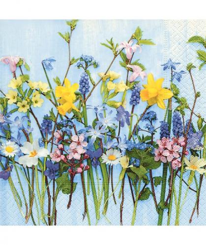 Servett - Spring flowers - 33 x 33 cm - www.frokenfraken.se