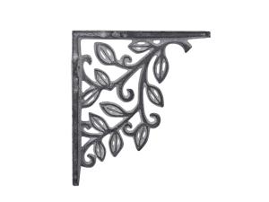 Hyllkonsoll - Blomster Grå - H12,5 x L14 cm - www.frokenfraken.se