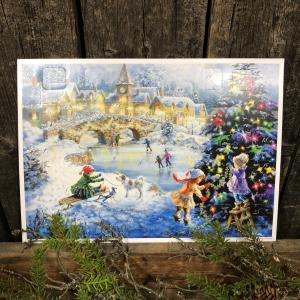 Adventskalender - Frusen sjö - A4 - 29,7 x 21 cm - www.frokenfraken.se