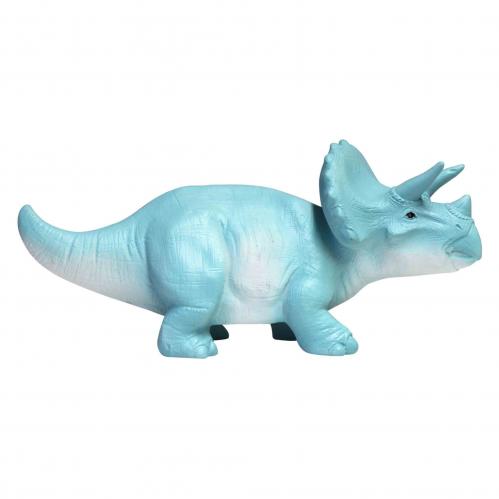 Dinosaurielampa - Triceratops - Turkos - LED - Liten - www.frokenfraken.se