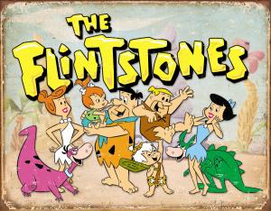 Flintstones Family - Retro Metallskylt - 32 x 41 cm - www.frokenfraken.se