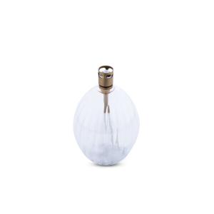 Oljelampa - Vågigt glas - Oval - Mässing - 9 cm - www.frokenfraken.se