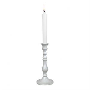 Ljusstake Hedda Antik Vit Liten - Ø 9 x H 21 cm - www.frokenfraken.se