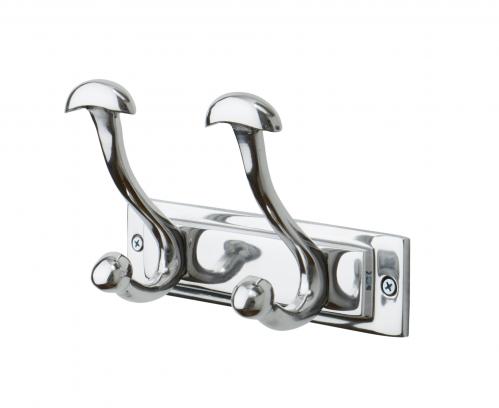 Klädhängare - Silver - 2 krokar - 20 x 13 cm - www.frokenfraken.se