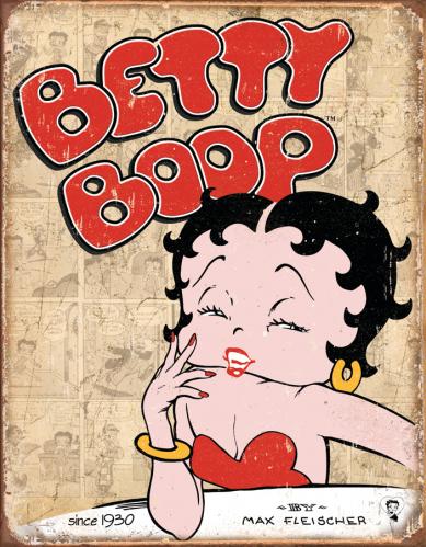 Betty Boop - Retro Metallskylt - 32 x 41 cm - www.frokenfraken.se