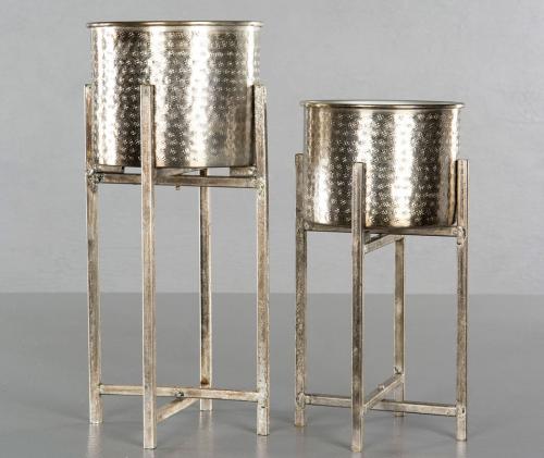 Kruka på piedestal - Guld/Champange - 16 x 13 x H40 - www.frokenfraken.se
