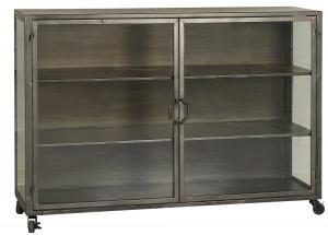 Skåp i metall - Med glasdörrar - 122 x 87 cm - www.frokenfraken.se