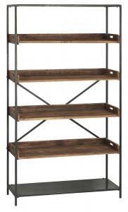 Hylla med 5 hyllor Träbrickor Brooklyn - 110 X 40 X 200 CM - www.frokenfraken.se