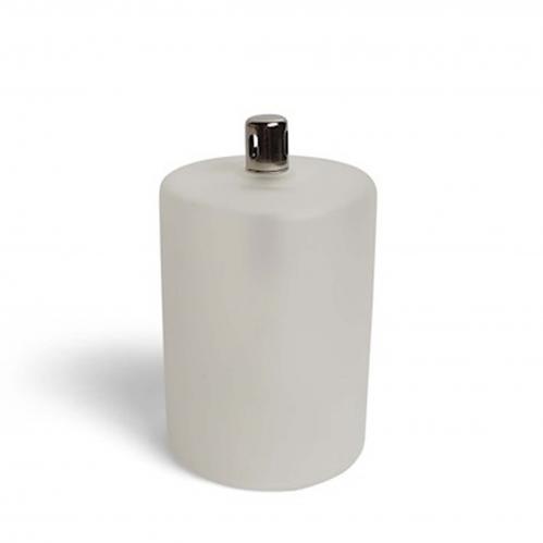 Oljelampa - Frostat glas - Cylinder - Silver - 11,5 x 8 cm - www.frokenfraken.se
