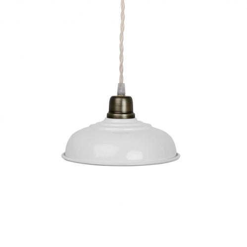 Taklampa - Antik Vit/Borstad Mssing - 11 x 20 cm - www.frokenfraken.se