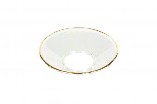 Ljusmanschett - Glas - Guldkant - 6,5 cm - www.frokenfraken.se