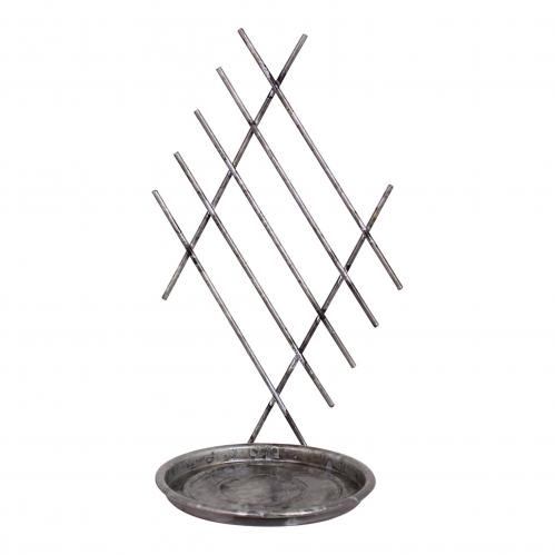 Väggställning för kruka - Antik Zink - 28 cm - www.frokenfraken.se