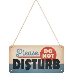 Plåtskylt - Please do not disturb - 10 x 20 cm - www.frokenfraken.se
