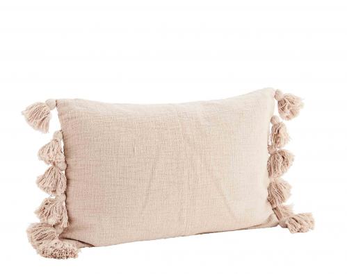 Kuddfodral - Boho med tassles - Powder - 40 x 60 cm - www.frokenfraken.se