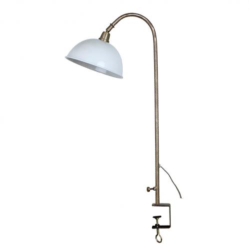 Bordslampa - Antik Vit/Mssing - 60 x 18 cm - www.frokenfraken.se