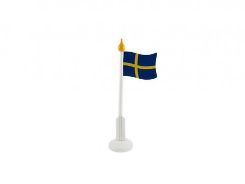 Flagga - Bordsflagga i tr med fot - 24 cm - www.frokenfraken.se