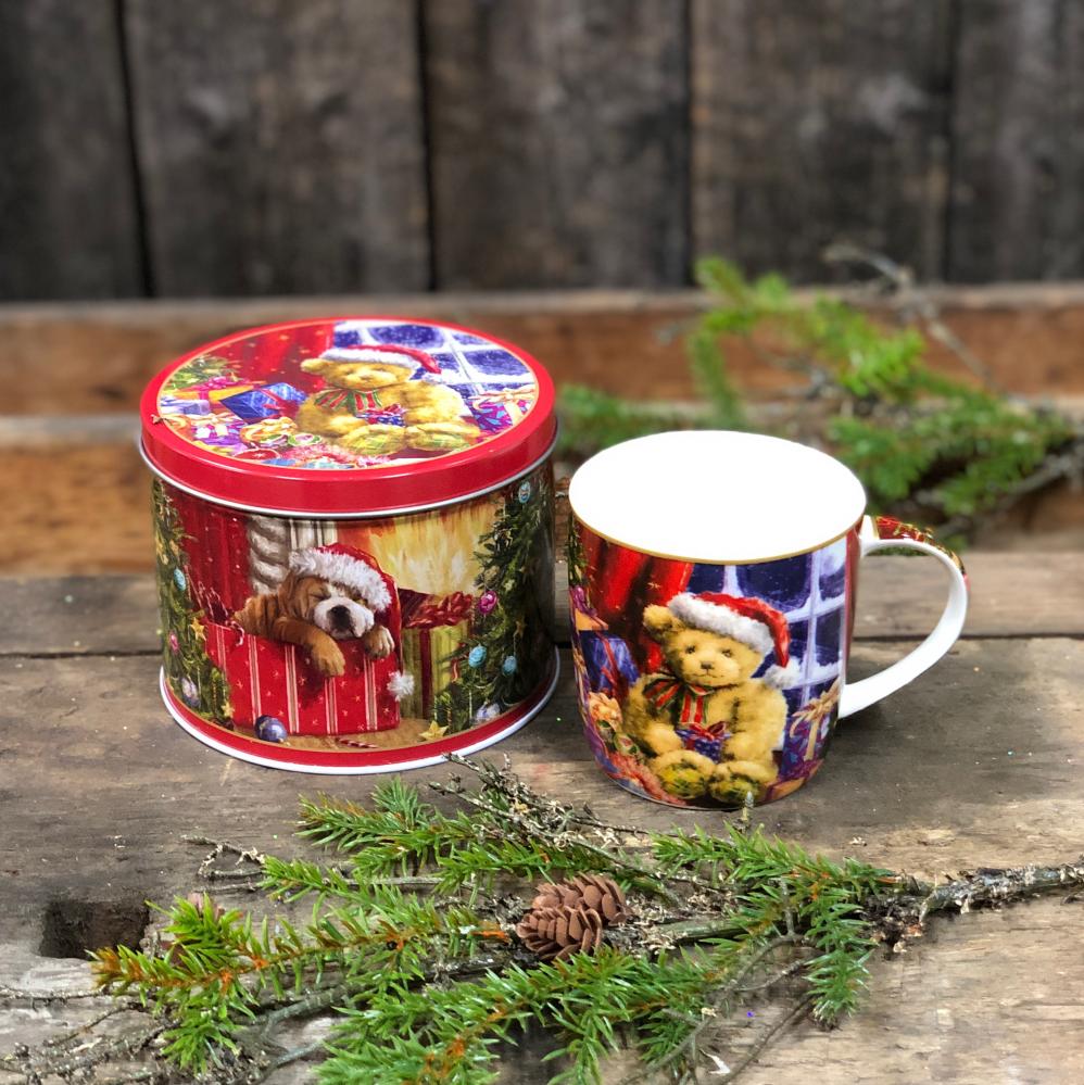 Mugg i vacker plåtburk - Teddybjörn - 1st från 195.00 kr - Fröken 
