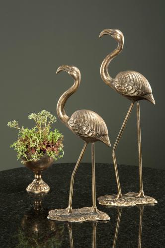 Flamingo - Metall Guld - 46 cm - www.frokenfraken.se