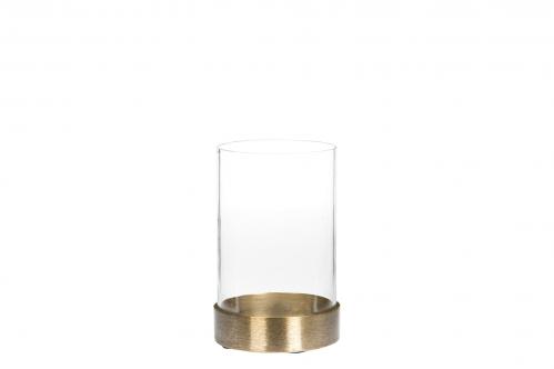 Ljuslykta - Glas - Mssing - 11 x 20 cm - www.frokenfraken.se