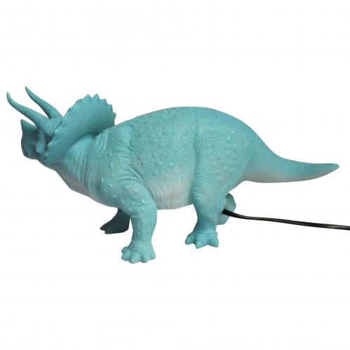 Dinosaurielampa - Triceratops -Turkos - Stor - www.frokenfraken.se