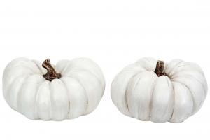 Pumpa - Vit - Dekoration - 1st - 20 cm - www.frokenfraken.se