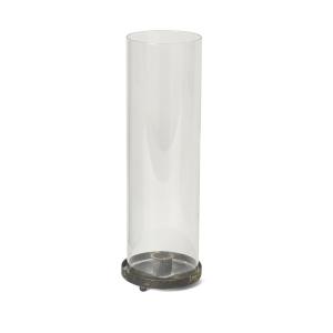 Ljuslykta - Cylinder - Glas - Antik Metall - 10 x 30 cm - www.frokenfraken.se