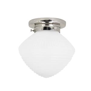 Badrumslampa Tak - Alfred - Silver, Vit - Ø24 x H30 cm - www.frokenfraken.se