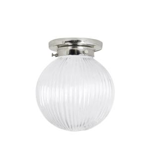 Badrumslampa Tak - Eivor - Silver, Transparent - Ø16 x H19 cm - www.frokenfraken.se