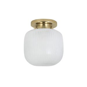 Badrumslampa Tak - Eli - Liten - Mässing, Vit - Ø22 x H23 cm - www.frokenfraken.se