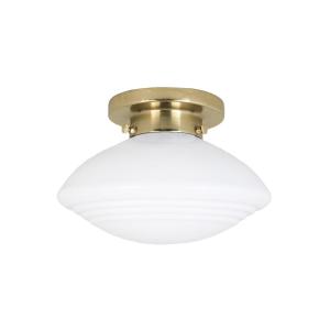 Badrumslampa Tak - Hulda - Mässing, Vit - Ø24 x H17 cm - www.frokenfraken.se